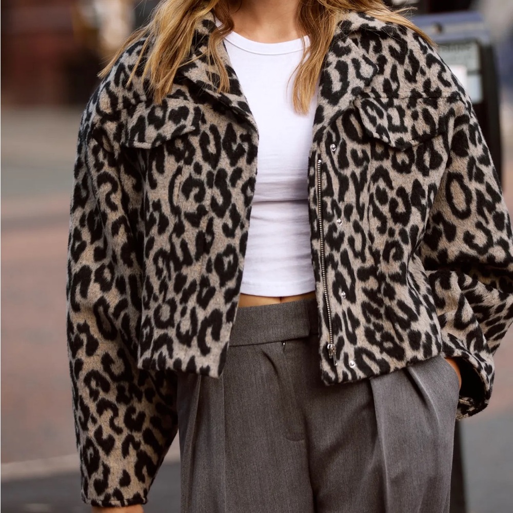 Nasty Gal Leopard Print Women's Trucker Jacket